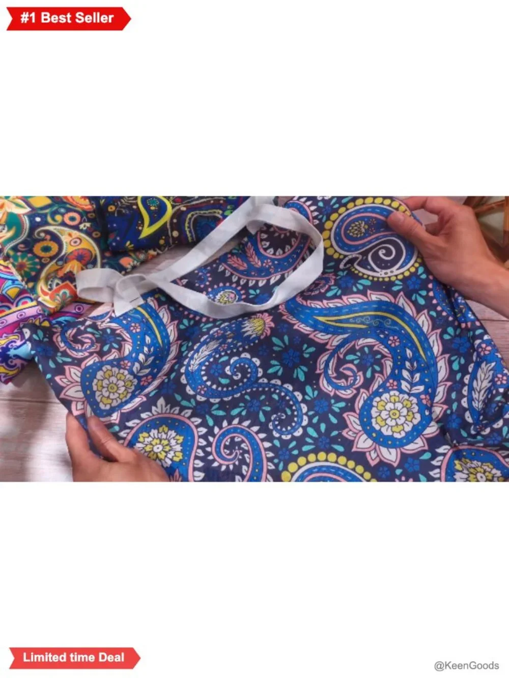 Paisley Canvas Tote Bags Set of 20 Reusable Grocery Shopping Handbags